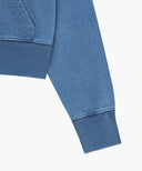 W BACK CLASSIC LOGO CROP HOODIE ZIPUP IN BLUE image 11