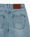 W HIGH STRAIGHT DENIM PANTS IN LIGHT BLUE image 11