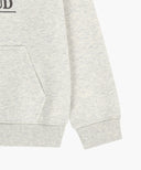 KIDS CLASSIC LOGO EMBROIDERY HOODIE ZIP-UP IN OATMEAL image 11