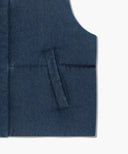 CLASSIC LOGO DENIM DOWN VEST IN DARK BLUE image 11