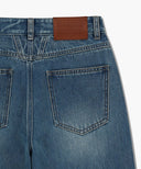 W WIDE DENIM PANTS IN BLUE image 12