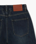 W WIDE DENIM PANTS IN DARK BLUE image 11