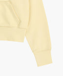 W CLASSIC LOGO CROP HOODIE ZIPUP IN BUTTER image 11