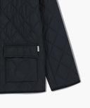 CORDUROY COLLAR QUILTED JACKET IN NAVY image 11