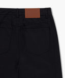 W COTTON CURVED LINE PANTS IN BLACK image 11