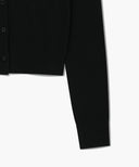 W HALF KNIT ROUND NECK CARDIGAN SET UP IN BLACK image 11