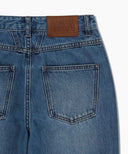 W HIGH STRAIGHT DENIM PANTS IN BLUE image 11