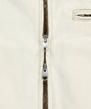 W CROP SHEARLING DENIM JACKET IN ECRU image 11