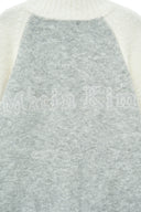 HIGH NECK RAGLAN KNIT ZIP UP FOR MEN IN IVORY image 3