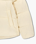 W WIDE COLLAR DOWN JACKET IN CREAM image 12