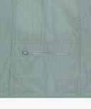 HOODED PACKABLE NYLON JACKET IN MINT GREY image 12
