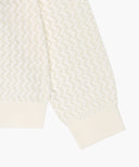 KIDS W POINTELLE KNIT CARDIGAN IN IVORY image 12