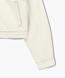 W CROP SHEARLING DENIM JACKET IN ECRU image 12