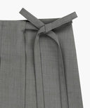 W LAYERED PLEATS SKIRT PANTS IN GRAY image 12