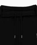W EMBROIDERY CLASSIC LOGO SWEAT PANTS IN BLACK