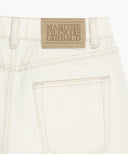W DENIM SHORTS IN ECRU image 15