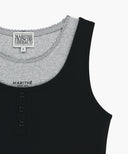 W LAYERED SLEEVELESS IN BLACK image 12