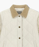 W DETACHABLE QUILTING JACKET IN IVORY image 14