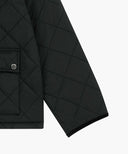 CORDUROY COLLAR QUILTED JACKET IN BLACK image 12