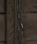 W REGULAR LOGO HOODED CROP DOWN JACKET IN BROWN image 12