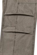 PATCH POINT WASHED COTTON PANTS IN CHARCOAL GREY image 5