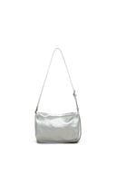 FRONT SHIRRING RIBBON MINI BAG IN SILVER image 3