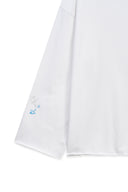 RAW HEM FINISHED BOAT NECK TOP IN WHITE image 13