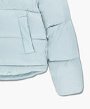 W BASIC CROP DOWN JACKET IN MINT GREY image 13