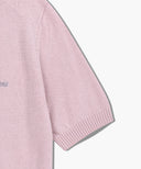 W HALF KNIT ROUND NECK CARDIGAN SET UP IN PINK image 13