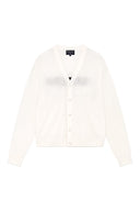 BACK LOGO SEE THROUGH CARDIGAN FOR MEN IN IVORY image 11