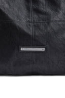 SIDE STRING LEATHER BIG SHOULDER BAG IN BLACK image 3