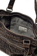 MATIN WASHED DENIM SQUARE BAG IN BLACK image 4
