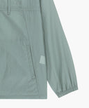 HOODED PACKABLE NYLON JACKET IN MINT GREY image 14