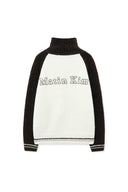 HIGH NECK RAGLAN KNIT ZIP UP FOR MEN IN DARK BROWN image 12