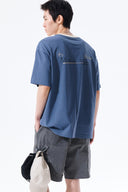 TONAL RIB BACK LOGO TOP FOR MEN IN SMOKE BLUE image 10
