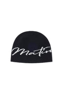 MATIN LOGO SCRIPT BEANIE IN BLACK image 1