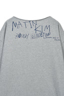 RAW HEM FINISHED BOAT NECK TOP IN GRAY image 14