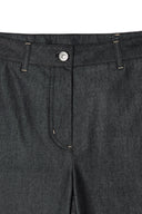 BACK TUCK DETAIL DENIM LIKE PANTS IN BLACK image 3