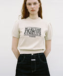 W CLASSIC LOGO HALF KNIT IN IVORY