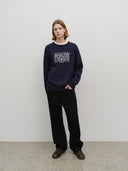 CLASSIC LOGO KNIT PULLOVER IN NAVY