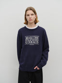 CLASSIC LOGO KNIT PULLOVER IN NAVY