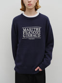 CLASSIC LOGO KNIT PULLOVER IN NAVY