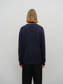 CLASSIC LOGO KNIT PULLOVER IN NAVY