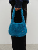 CLASSIC LOGO MINI KNIT BAG IN TEAL