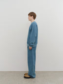 GARMENT DYED SWEATSHIRT IN BLUE