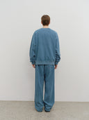 GARMENT DYED SWEATSHIRT IN BLUE