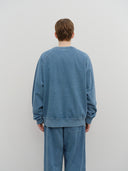 GARMENT DYED SWEATSHIRT IN BLUE
