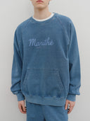 GARMENT DYED SWEATSHIRT IN BLUE