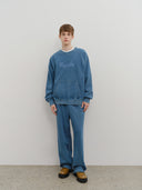 GARMENT DYED SWEATSHIRT IN BLUE