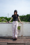 BUBBLY GRAPHIC PRINTING TOP IN BLACK image 5